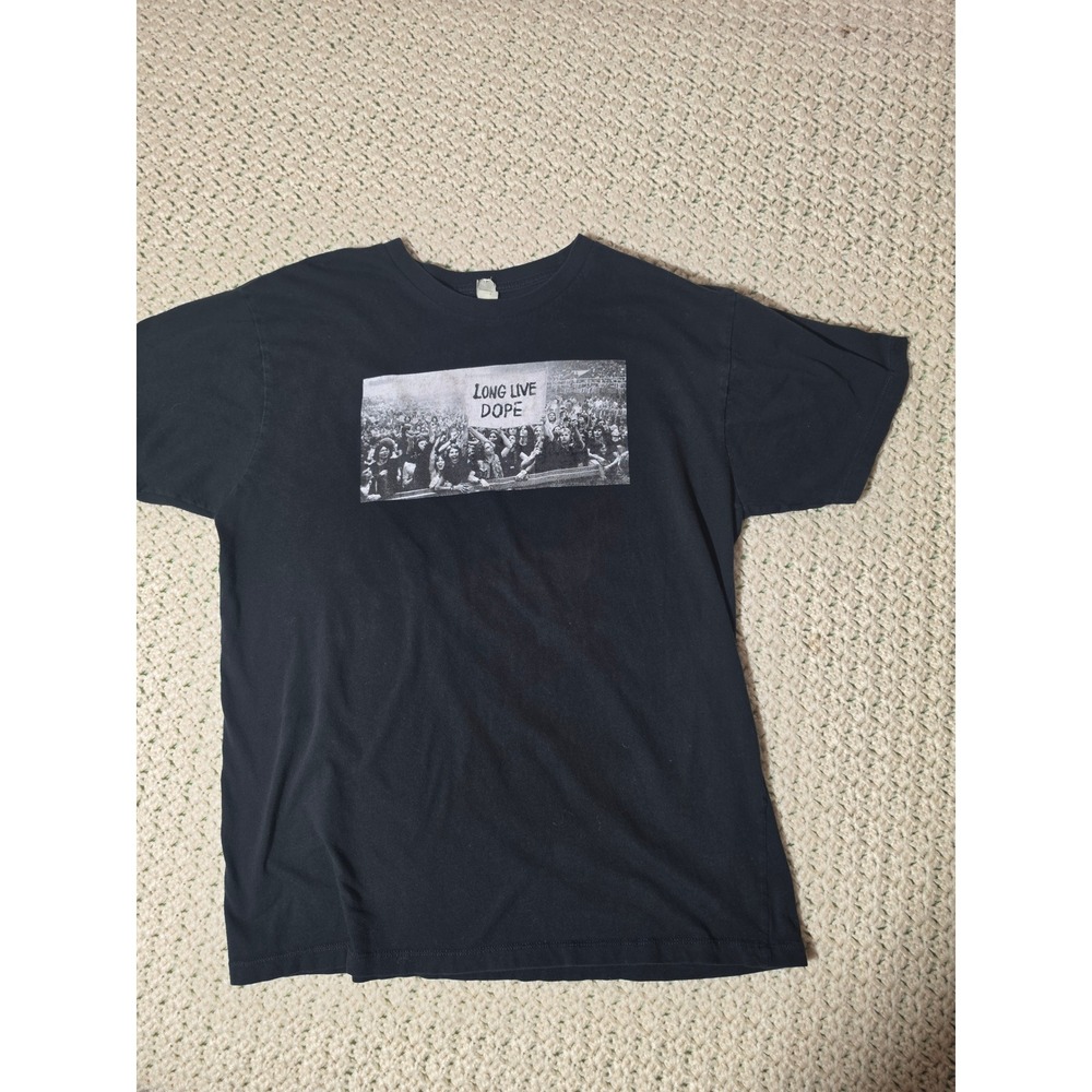 Dope Couture Graphic T-Shirt Mens Large Black Excellent Long Live Dope Print
